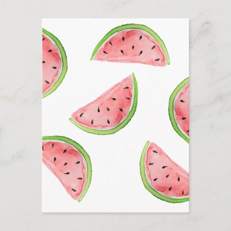 watercolor watermelon slices Cute Things To Watercolor Easy, Things To Paint With Watercolor Easy, Art Ideas With Watercolor, Easy Thing To Paint With Watercolor, Cute And Easy Watercolor Paintings, Thing To Watercolor, Stuff To Paint With Watercolor, Cute Watercolor Drawings Easy, Cute Paintings Watercolor