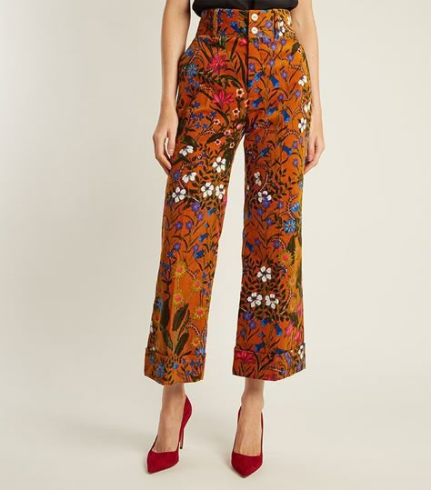 Gucci Floral, Winter Leggings, Neue Outfits, Cooler Look, Print Pants, Hippie Outfits, Soft Grunge, Cropped Trousers, Who What Wear