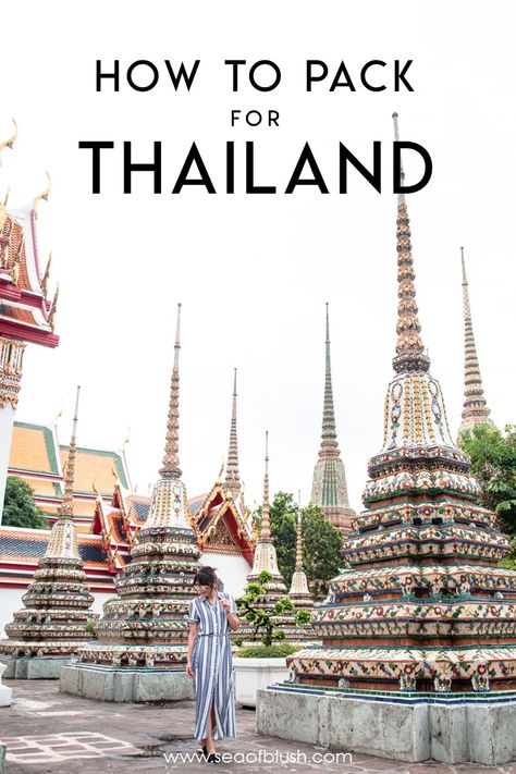 Pack For Thailand, What To Wear In Thailand, Bangkok Temples, Bangkok Outfit, Thailand Outfit, Thailand Dress, Packing Travel, Thailand Itinerary, Thailand Vacation