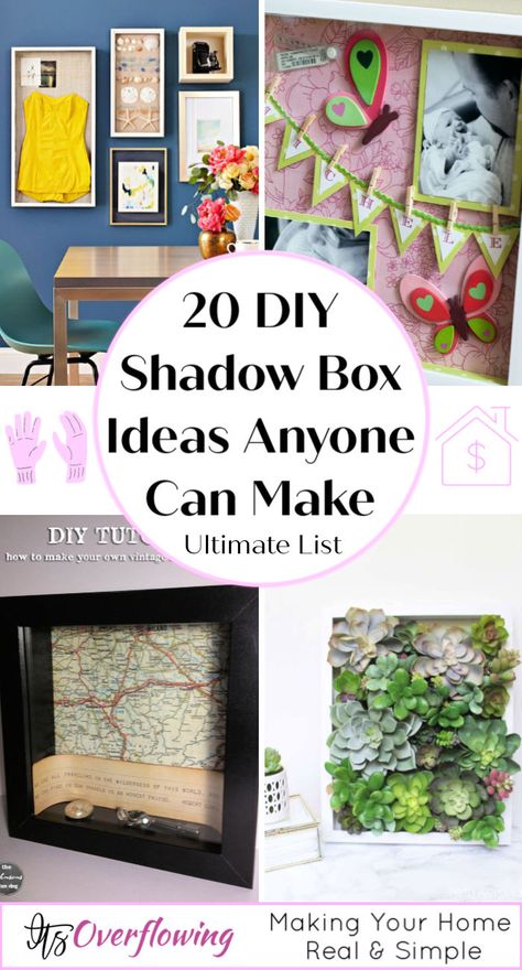 Travel Shadow Boxes, Diy Shadow Box Ideas, Scrapbook Shadow Box, Large Shadow Box, Unique Shadow Boxes, Shadow Box Memory, Shadow Box Ideas, Homemade Pictures, Shadow Box Picture Frames