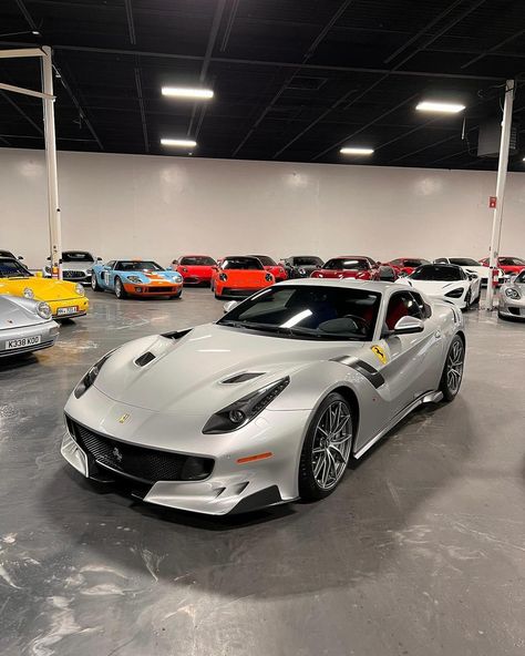 A Tailor Made F12 TDF photographed by @realcarfreaks. This F12 TDF is painted in Crystal Silver, originally a Porsche color, with a… | Instagram Ferrari F12 Tdf, F12 Tdf, Rare Diamond, Ferrari F12, Racing Seats, Forged Wheels, Couples Goals, Cute Couples Goals, Instagram A