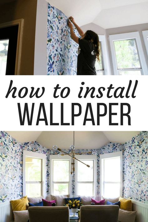 A full tutorial for how to install wallpaper. This Anthropologie Sylvia wallpaper is absolutely gorgeous and makes a huge statement in this dining nook! Learn how to hang wallpaper in your own dining room - it's not as hard as you think! #diy #diyproject #diningroom #kitchen #home #homedecor How To Wallpaper Behind Toilet, Anthropologie Wallpaper, Hang Wallpaper, Install Wallpaper, Walls Ideas, Dining Room Wallpaper, How To Hang Wallpaper, Digital Devices, How To Install Wallpaper