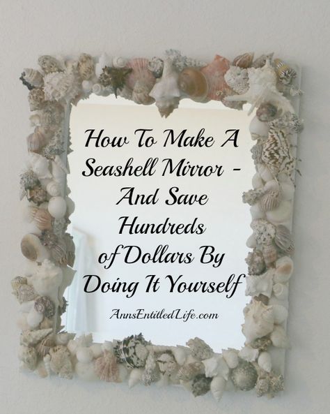 How To Make A Seashell Mirror Shell Mirrors, Shell Projects, Seashell Mirror, Beachy Stuff, Seashell Projects, Nautical Crafts, Shell Mirror, Shell Crafts Diy, Sea Shell Decor