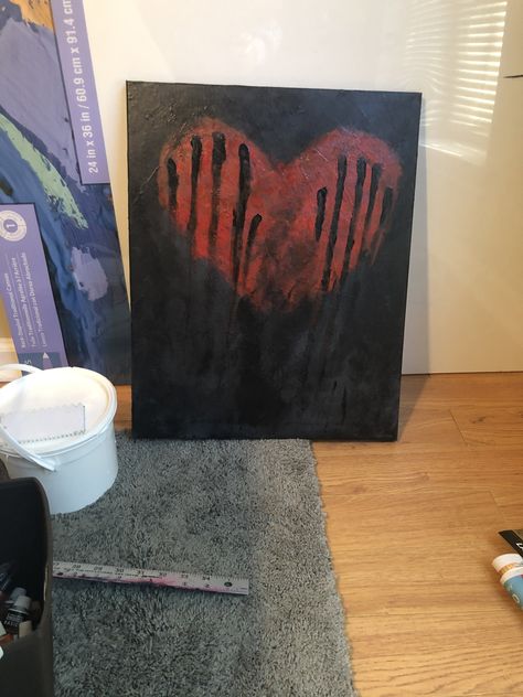 Simple Paintings With Meaning, Painting Ideas On Canvas Scary, Płótno Aesthetic, Dark Easy Paintings, Scary Painting Ideas On Canvas, Painting Inspo Grunge, Painting Ideas On Canvas Creepy, Scary Things To Paint On Canvas, Painting Ideas On Canvas Dark Aesthetic