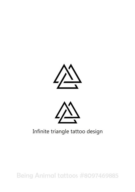 Being animal tattoos Tattoo Designs Triangle, Cool Triangle Tattoos, Couple Triangle Tattoo, Small Logo Tattoo, Triangle Back Tattoo, Karma Design Tattoos, 3 Triangle Tattoo Design, Triangle Tattoos Men, Triangle Wrist Tattoo