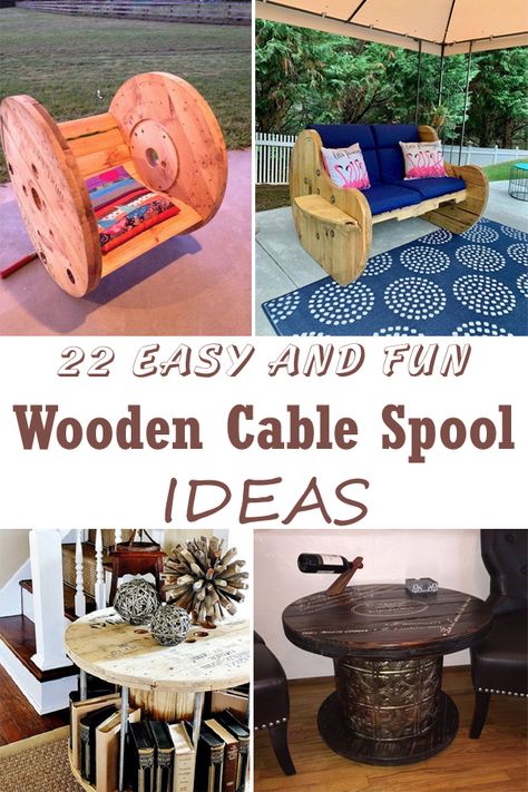 22 Creative Wooden Cable Spool Ideas | Repurposed Wire Spool Ideas Large Wooden Spool Ideas Diy, Wire Wooden Spool Ideas, Big Wire Spool Ideas Diy, Wooden Spool Furniture, Ideas For Spools Cable Reel, Wood Wire Spool Ideas, Spool Outdoor Table Ideas, Repurposed Wire Spools, Ideas For Wire Spools