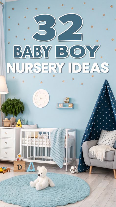 Designing a nursery for your little prince? Explore these charming baby boy nursery ideas filled with cozy colors, playful themes, and stylish furniture to create a space you'll both love! ✨ Baby Room Colors Boy, Newborn Boy Room Ideas, Baby Boy Nursery Theme Ideas, Baby Room Themes For Boys, Baby Boy Nursery Room Ideas Themes, Boy Nursery Color Scheme, Boy Nursery Room, Boy Nursery Ideas Blue, Nursery Themes For Boys