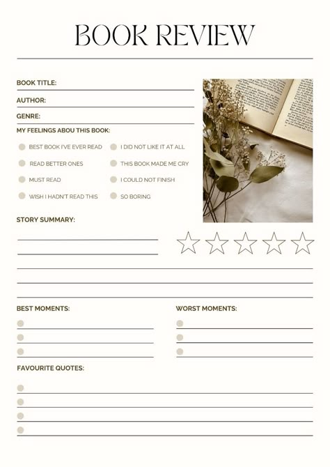 Book Review Journal Book Review Page Ideas, Book Journal Book Review, Reading Journal Book Review Page, Book Review Journal Page, Book Journal Ideas Layout Simple, Book Journal Title Page Ideas, Reading Journal Ideas Layout Monthly, Creative Title Page Design, Reading Journal 2024 Cover Page