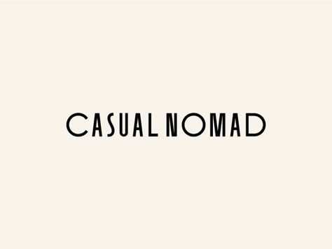 Casual Nomad Branding Identity / Logotype Wordmark Long Logo Name, 2 Word Logo, Minimal Logotype, Logo Real Madrid, Logo Motion, Logo Youtube, Logotype Typography, Logo Instagram, Brand Words