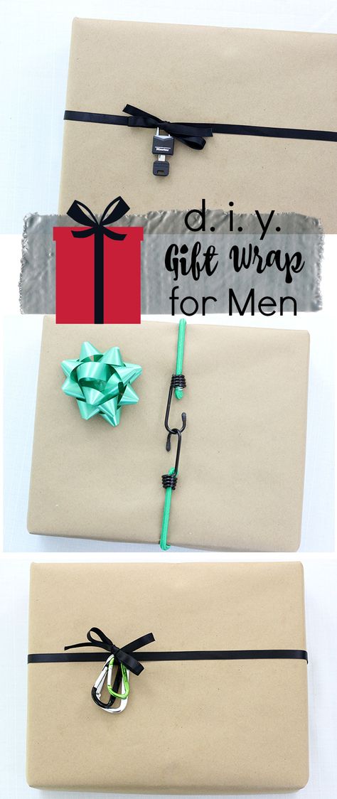 Men are kind of hard to buy for, but these easy DIY gift wrap ideas will impress. Gift Wrapping For Men, Diy Gift Wrap Ideas, Gift Wrap Ideas, Diy Gifts For Men, Gifts Wrapping, Creative Diy Gifts, Birthday Gift Wrapping, Wrap Ideas, Diy Holiday Gifts