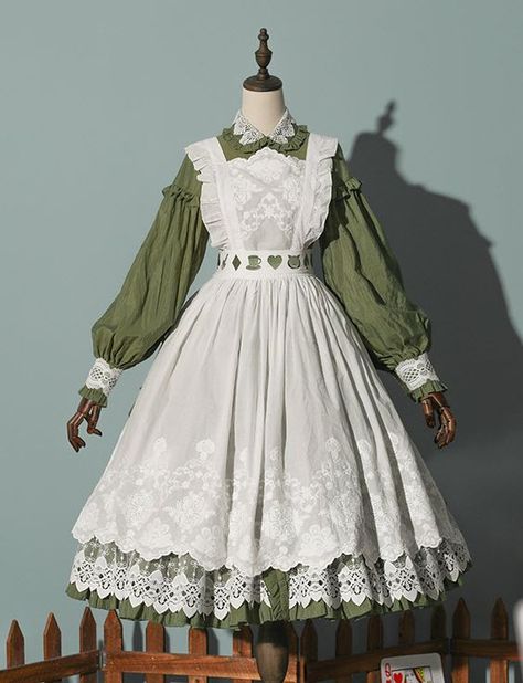 Anne With An E Dress, Anne Aesthetic, 1890s Dress, Dress Apron, Op Dress, Classic Lolita, Old Fashion Dresses, Fairytale Dress, Swaggy Outfits