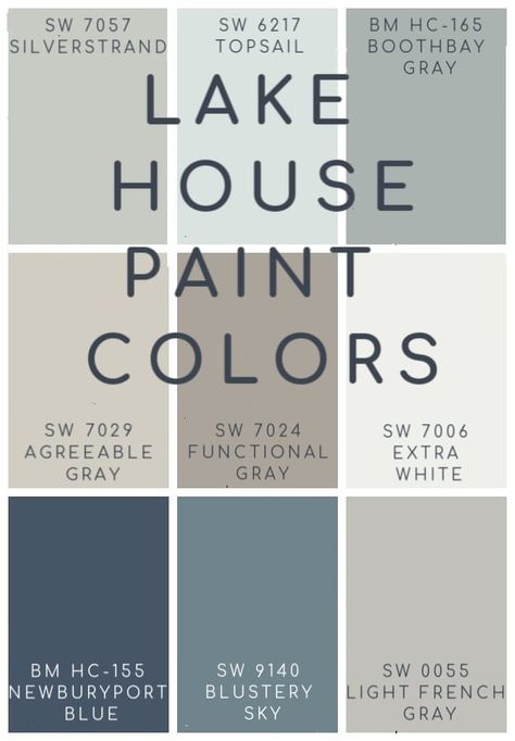 Lake House Paint Colors, Lilypad Cottage, House Paint Colors, Neutral Paint Colors, House Color Schemes, Grey Paint Colors, Neutral Paint, Lake House Decor, Interior Paint Colors