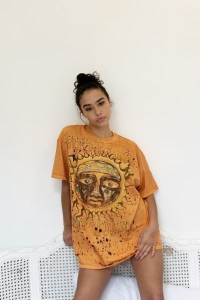 Sublime T-Shirt Dress Looks Hippie, Orange Fits, Diy Vetement, Tall Fashion, Sublime Shirt, Urban Dresses, Color Fashion, Hippie Outfits, Summer Style Casual