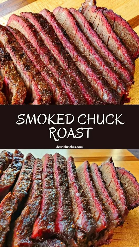 Chuck Roast on a Pellet Smoker Smoker Cooking Recipes, Pit Boss Pellet Grill Recipes, Tender Chuck Roast, Easy Smoker Recipes, Bbq Smoker Recipes, Pellet Smoker Recipes, Smoked Chuck Roast, Traeger Grill Recipes, Chuck Roast Recipes