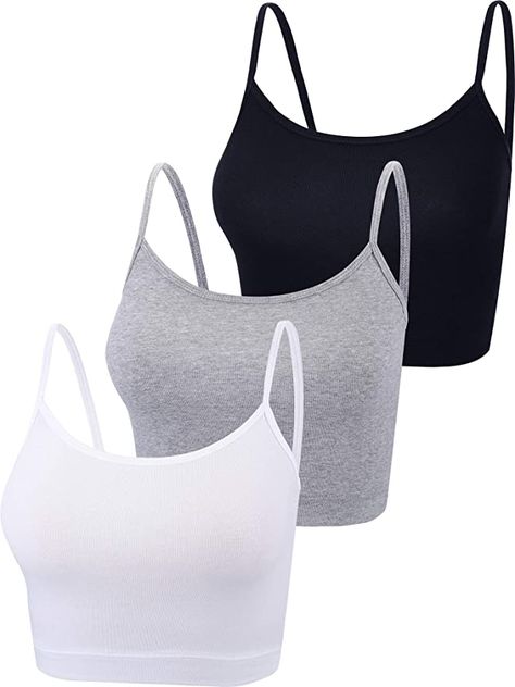 Gaun Fashion, Cropped Camisole, Strap Crop Top, Grey Tank Top, Dr Closet, Cute Crop Tops, Crop Top Outfits, Fashion Victim, Crop Tank Top