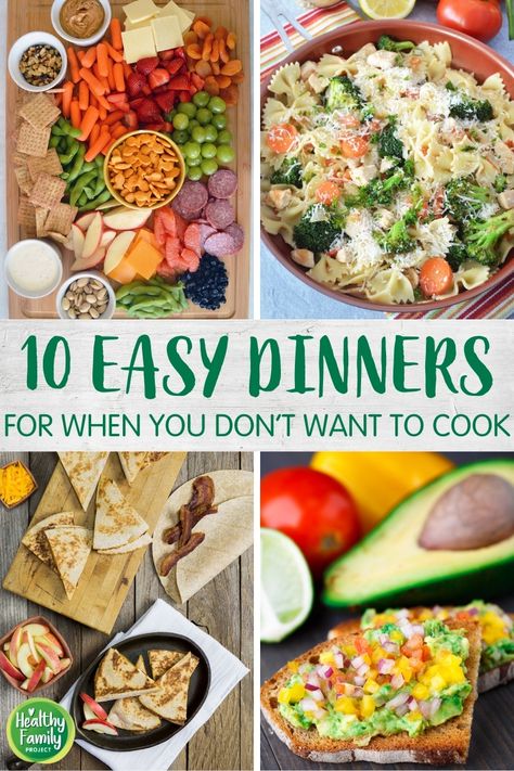 If you're tired of cooking dinner, these 10 low-effort, no-fuss meals are for you. They can be pulled together without using lots of pots and pans, energy, time (or money spent on take-out) AND still nourish your family! No Effort Meals, Easy No Cook Meals, Stage Outfits Kpop Ideas, Stage Outfits Kpop, Dinner Aesthetic, Cook Meals, Kpop Ideas, No Cook, Summer Meals