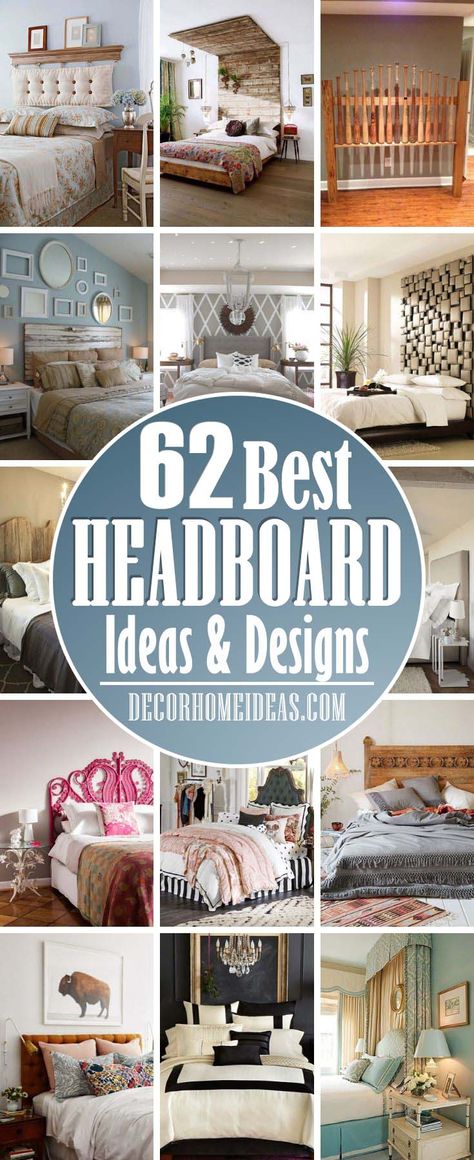 Diy Headboard Ideas Easy, Unique Headboard Ideas, Wall Headboard Ideas, Bed Headboard Ideas, Pinterest Bedroom, Headboard Makeover, Cool Headboards, Headboard Alternative, Faux Headboard