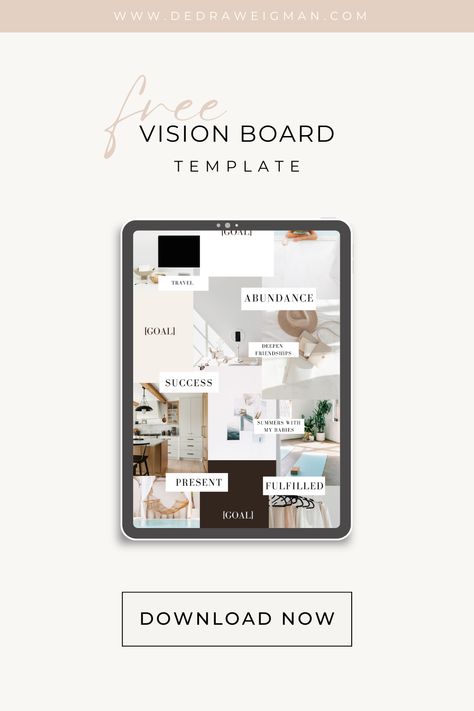 Snag this free vision board template that you can customize right in Canva! I am a hug advocate for visualizing your dreams and aspirations. Vision Boards are a powerful tool to do just that! Click the Pin link to get your Free Vision Board Template Download! 

#visionboarideas #visionboardideasexamples #visionboardinspiration #visionboardcollage #visionboardtemplatelayout #visionboardfreetemplate #visionboardtemplate Vision Board Template Free Printable, How To Create A Vision Board In Canva, Canva Vision Board Template, Vision Board Categories Printable, Digital Vision Board Template, Free Vision Board Template, Vision Board Themes, Goal Setting Vision Board, Free Vision Board