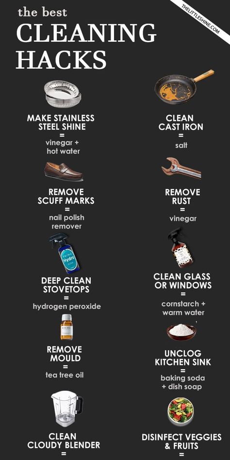 Best Cleaning Hacks, Easy Cleaning Hacks, Diy Cleaning Solution, Homemade Cleaning Solutions, Diy Home Cleaning, Diy Cleaning Hacks, Vie Motivation, Homemade Cleaning Products, Everyday Hacks