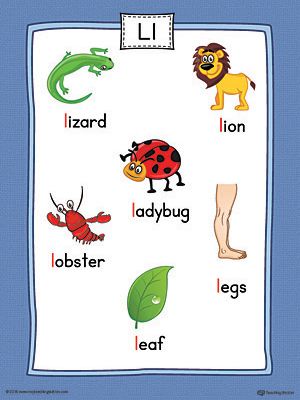 Letter L Word List with Illustrations Printable Poster (Color) Worksheet.Use the Letter L Word List with Illustrations Printable Poster to play letter sound activities or display on a classroom wall. Alphabet Sound Activities, Letter L Words, Sound Pictures, Sound Activities, Beginning Letter Sounds, Color Worksheet, Letter Sound Activities, Alphabet Activities Kindergarten, Letter Worksheets For Preschool