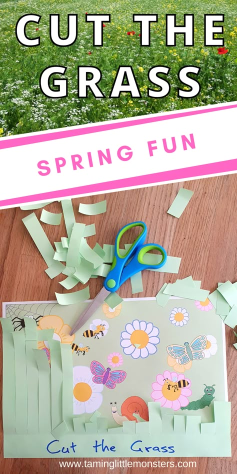 Bug Crafts For Toddlers, Spring Crafts For Toddlers, Easy Spring Crafts, Spring Preschool Activities, Palm Sunday Crafts, Spring Lessons, Origami Paper Flowers, Preschool Garden, Fine Motor Activity