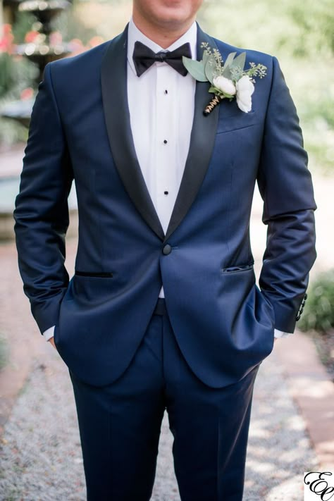 Mens Wedding Tuxedo Ideas Blue, White And Navy Tuxedo Wedding, Tuxedo For Men Wedding Navy Blue, Blue Suit Groomsmen Wedding, Black Tux Groom Blue Suit Groomsmen, French Blue Wedding Groomsmen, Navy Groom Tuxedo, Grooms Blue Suit, Wedding Tucks For Men