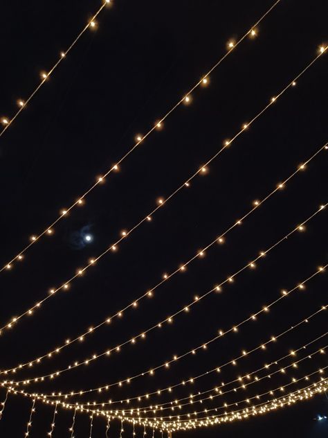 #lights Black Fairy Lights, Fairy Light On Ceiling, Fairy Lights Ceiling Wedding, Party Lights Aesthetic, Fairy Lights On Ceiling, Ceiling Fairy Lights, Fairy Light Ceiling, Hanging Lights In Bedroom, Fairy Lights Ceiling