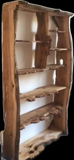 Birch Bookcase, Unique Bookcase, Rustic Furniture Design, Rustic Wall Shelves, Diy Home Decor Crafts, Artisan Furniture, Pipe Furniture, Home Decor On A Budget, Home Decor Crafts