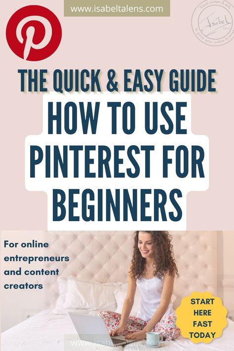 Image with Pinterest pins in the background. How to post on Pinterest for beginners | Pinterest for business & make money online. Boost your results with latest tips to get Pinterest for business working for you and make money online | Isabel Talens | www.isabeltalens.com How To Make A Post On Pinterest, Use Pinterest To Grow Business, Using Pinterest For Business, How To Pinterest, How To Post On Pinterest, How To Start A Business Step By Step, Pinterest For Beginners, Make Money With Pinterest, Pinterest Training