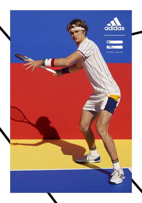 Adidas Tennis Collection by Pharrell Williams  @https://www.pinterest.com/USATRENDINGSPORTS Mexico 86, Adidas Ad, Viviane Sassen, Tennis Photography, Sports Advertising, Adidas Pharrell Williams, Sport Branding, Tennis Tips, Mens Editorial