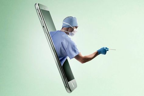 Doctors are linking up with patients by phone, email and webcam. But some critics question... Medical Creative Ads, Marketing Principles, Medical Advertising, Healthcare Ads, Insurance Ads, Online Doctor, Digital Health, Health App, Technology Trends