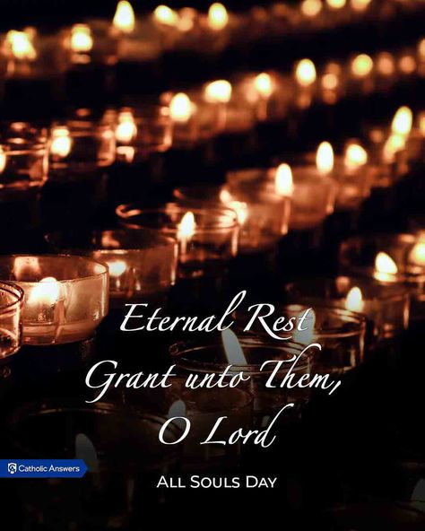 November 2nd | All Souls Day. The commemoration of all the faithful departed is celebrated by the Church on November 2. The Office of the Dead must be recited by the clergy and all the Masses are to be of Requiem, except one of the current feast, where this is of obligation. The theological basis for the feast is the doctrine that the souls which, on departing from the body, are not perfectly cleansed from venial sins, or have not fully atoned for past transgressions, ... Happy All Souls Day Quotes, All Souls Day Quotes, Souls Day Quote, All Souls Day Quote, Friday Bible Verses, Good Friday Bible Verses, Spiritual Works Of Mercy, John Verses, Body And Blood Of Christ