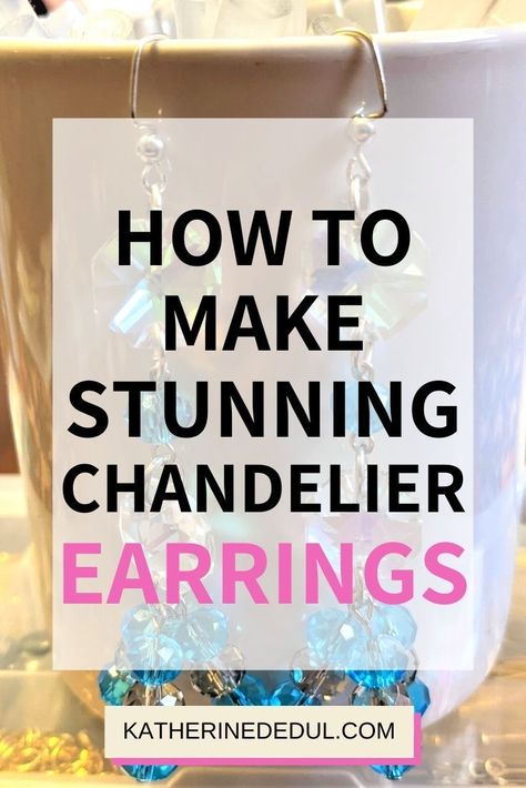 Diy Chandelier Earrings Tutorials, Making Dangle Earrings, How To Make Drop Earrings, How To Make Dangle Earrings Diy, Crystal Bead Earrings Diy, Bead Drop Earrings Diy, Diy Earrings Beads Dangles, Diy Dangling Earrings, How To Make Dangle Earrings