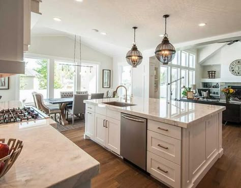 Kitchen Island With Sink And Dishwasher, Island With Sink, Sink And Dishwasher, Kitchen Island With Sink, Sink In Island, Building A Kitchen, Fresh Kitchen, Modern Kitchen Island, Kitchen Island With Seating