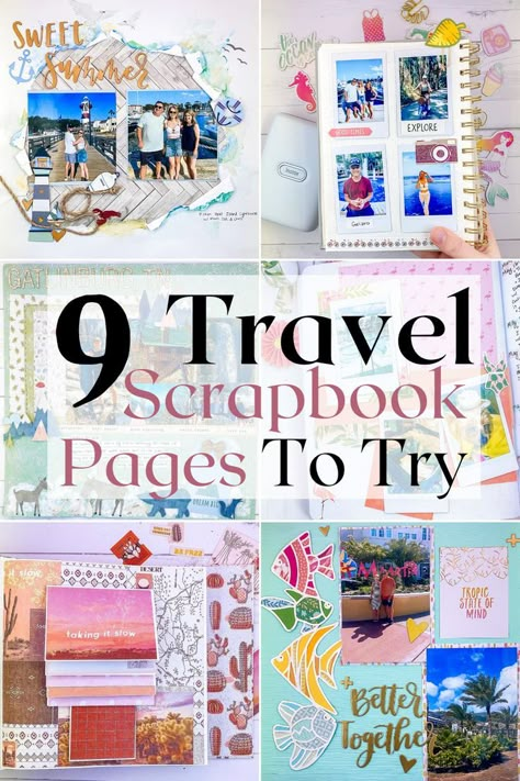 Scrapbooking Vacation, Scrapbook Examples, Scrapbooking Layouts Travel, My Travel Journal, Travel Journal Pages, Cruise Scrapbook, Unique Scrapbooks, Travel Scrapbook Pages, Scrapbook Design Layout