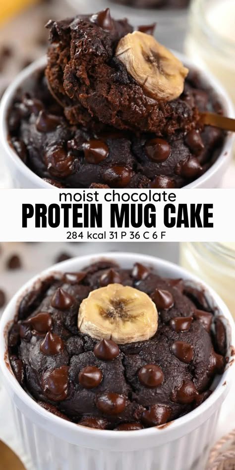 Moist Protein Mug Cake Protein Mug Cake Recipe, Healthy Protein Desserts, Protein Mug Cake, Protein Dessert Recipes, Protein Mug Cakes, Mug Cake Recipe, 30 Grams Of Protein, Protein Baking, High Protein Desserts