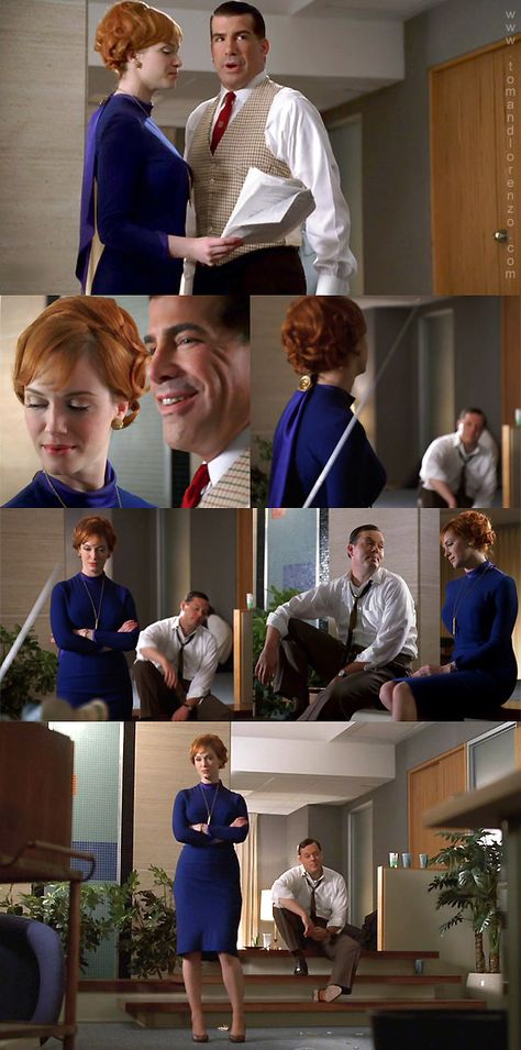 Mad Style: Joan Holloway, S1 Part 2 | Tom & Lorenzo Fabulous & Opinionated Joan Mad Men Style, Joan Mad Men Hair, Hobo Code, Joan Mad Men, Joan And Roger Mad Men, John Hamm Mad Men, Mad Men Joan Holloway, Madmen Style, Mad Men Don Draper