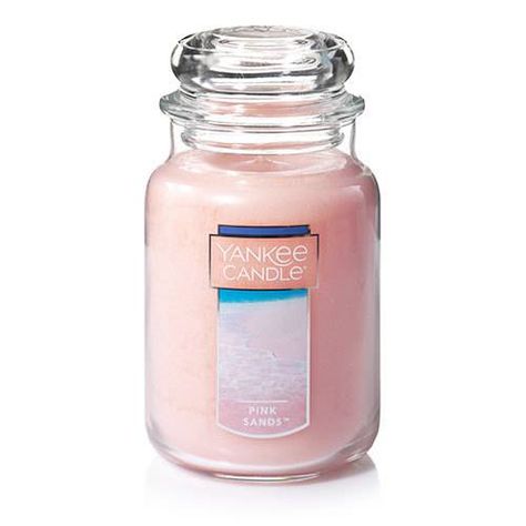 Pink Sands™ Large Classic Jar Candles Candles Spiritual, Yankee Candle Pink Sands, Many Candles, Yankee Candle Scents, Pink Candle, Sand Candles, Yankee Candles, Publisher Clearing House, Spiritual Meditation