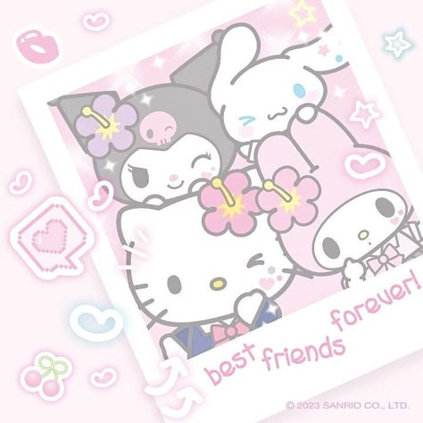 ⤹ do not repost please ८ ⑅◞ ◟ა My Melody And Kuromi Pfp, Images Hello Kitty, My Melody Wallpaper, Soft Pink Theme, Hello Kitty Aesthetic, Melody Hello Kitty, Kitty Pictures, Hello Kitty Art, Sanrio Wallpaper