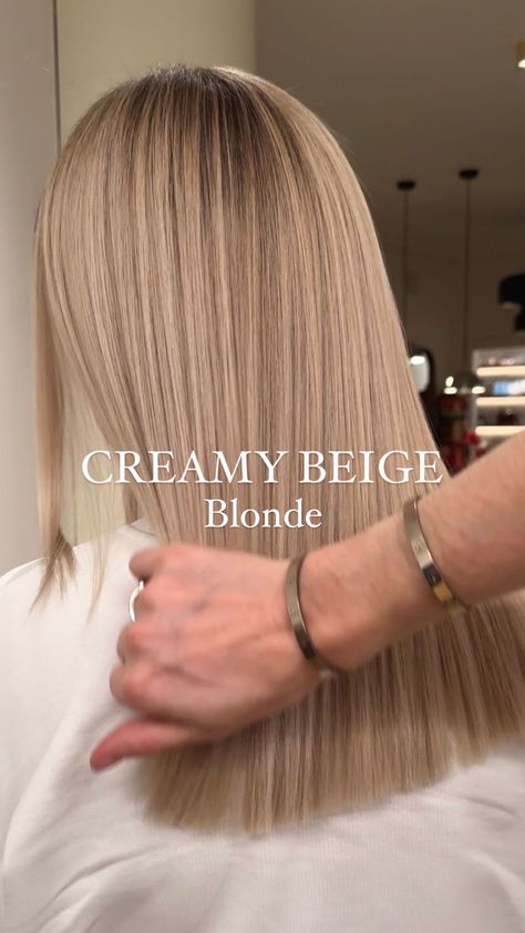 Rose Beige Blonde 🥀🤎 A blend of light hues with a touch of beige and a note of pink. A subtle color combination that resembles a rose… | Instagram Soft Cream Blonde Hair, Heritage Blonde Hair, Blond Colors For Hair, Light Beige Hair Color, Pale Beige Blonde Hair, Level 9 Blonde Hair, Cool Beige Hair, Ashy Light Blonde Hair, Blonde One Color