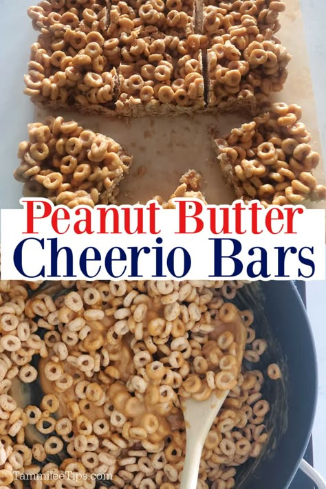 Recipe Using Cheerios, Cheerios Recipes, Peanut Butter Cheerio Bars, Summer Desserts For Kids, Cheerio Bars, Peanut Butter Bars Recipe, Easy Bar Recipes, Crunchy Snacks, Desserts For Kids