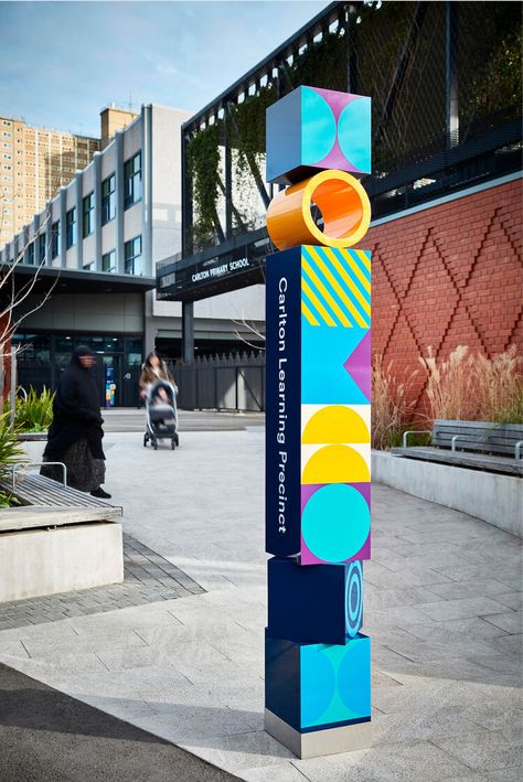 Carlton Learning Precinct Signage — Nexus Designs – Multidisciplinary Design Studio Multidisciplinary Design, School Signage, Signage Wayfinding, Wayfinding Signage Design, City Branding, Celebrating Diversity, Wayfinding Signs, Visual Strategy, Wayfinding Design