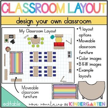 This free, printable template will help you design the perfect classroom layout for your students. With different options for furniture arrangement, you can create a space that is both functional and Kindergarten Classroom Layout Floor Plans, Preschool Layout Ideas, Classroom Layout With Tables, Best Classroom Layout, First Grade Classroom Set Up Layout Desk Arrangements, Classroom Setup Elementary Layout, Office Arrangement Layout, First Grade Classroom Set Up Layout, Special Needs Classroom Setup