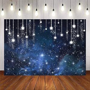 Background Universe, Space Theme Birthday Party, Material Photography, Starry Night Prom, A Night Under The Stars, Night Under The Stars, Sweet 17, Dance Themes, Birthday Party Backdrop