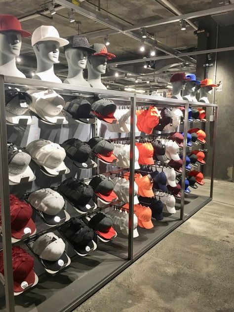 My trip to Adidas. The store Nike would have built in the past. — Riley Group Inc. New Era Store, Wall Hat Racks, Car Service Center, Diecast Cars Display, Wooden Lamps Design, Cap Store, Wall Hats, Adidas Store, Hat Racks