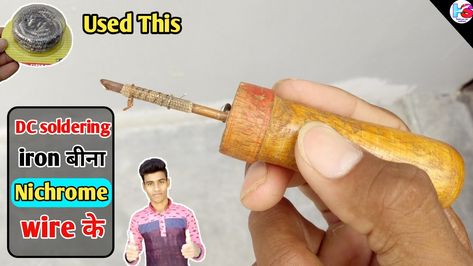 Soldering iron ! Homemade DC soldering iron without nichrome wire!! Scrubber se soldering iron Nichrome Wire, Soldering Iron, Music Streaming, Educational Videos, Soldering, Science And Technology, Science, Chanel, Technology