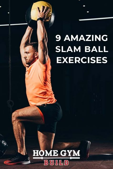 Med Ball Slams Workout, Heavy Ball Workout, Full Body Strength Hiit Workout, Slam Ball Workout Crossfit, Medicine Ball Workout For Men, Smash Ball Workout, Med Ball Core Workout, Wall Ball Exercises, Ball Slam Exercises