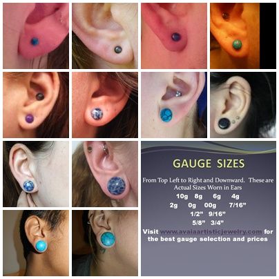 Gauge sizes in ear. Stretched ears. Pericing. Gauge . Plugs . Gauge size . 10mm gauge to 1 inch Gauge Size Chart, Gauges Size Chart, Ear Gauge Sizes, Gauge Sizes, Stretched Ear Lobes, Ear Peircings, Ear Stretching, Types Of Ear Piercings, Ear Gauge