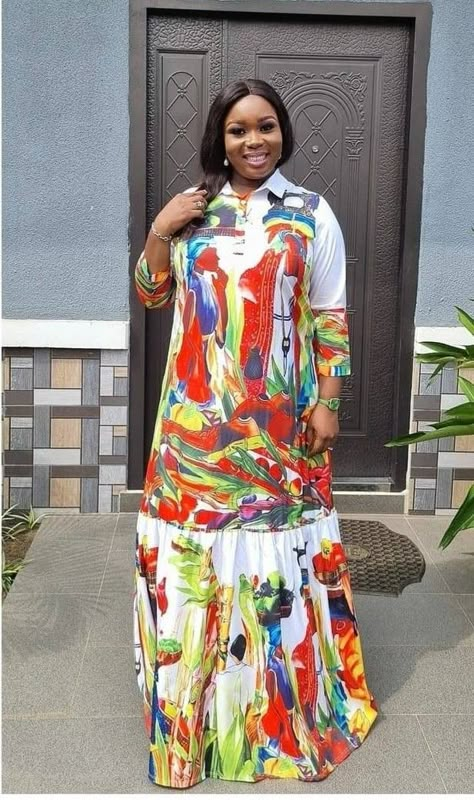 Chiffon Dress Casual Nigeria, Chiffon Maxi Dress Casual, Chiffon Dress Casual Classy, Chiffon Dress Casual, Long Chiffon Dress, Maxi Dress Casual, African Fabric Dress, Long African Dresses, African Dresses Modern