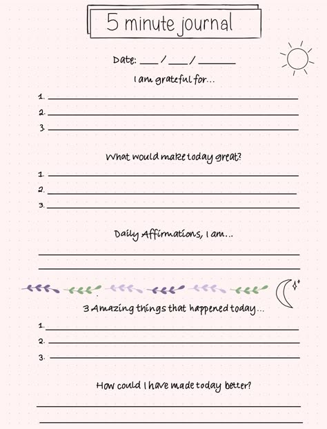 #5_Minute_Journal_Template #5_Min_Journal #Journaling_Goodnotes #The_5_Minute_Journal Neurodivergent Planning, Notion High School, 5 Minute Journal Template, The 5 Minute Journal, 5 Min Journal, 5 Minute Gratitude Journal, Digital Journal Aesthetic, 5 Minutes Journal, School Notion